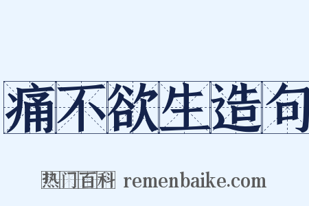 痛不欲生造句是什么意思的图片